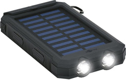 Goobay 49216 - Solar Outdoor Powerbank - 8000 mAh - 2x USB-A - Waterproof - Shockproof - Dustproof