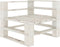 vidaXL - Tuinhoekbank - pallet - hout - wit