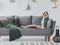 Linnick Flanel Fleece Deken + Hoodie met Capuchon Croco - olive green - 140x200cm - 130x180cm - Plaid
