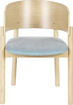 MARIKANA - Eetkamerstoel set van 2 - Lichte houtkleur - Polyester