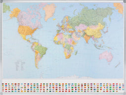 Legamaster PROFESSIONAL landkaart Wereld 98x142cm
