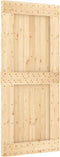 vidaXL - Schuifdeur - met - beslag - 90x210 - cm - massief - grenenhout