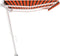 vidaXL - Luifel - handmatig - uittrekbaar - met - LED - 600x300 - cm - oranje - en - bruin