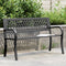 vidaXL - Tuinbank - 120 - cm - staal - zwart