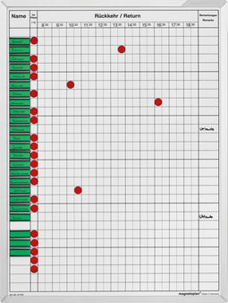 Magnnetoplan vakantieplanner - 60x40cm (BXH) - 30 werknemers - Wit