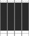 vidaXL - Kamerscherm - met - 4 - panelen - 160x200 - cm - stof - zwart