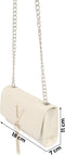 Valentino Bags Divina S - Clutch - PU-leer met schouderhengsel - Beige