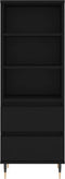 vidaXL - Hoge - kast - 40x36x110 - cm - bewerkt - hout - zwart