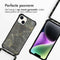 iMoshion Hoesje Geschikt voor iPhone 14 Hoesje Met Koord - iMoshion Design Hoesje met Koord - Zwart / Black Marble