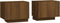 vidaXL - Nachtkastje - 100x35x40 - cm - bewerkt - hout - bruin - eikenkleur
