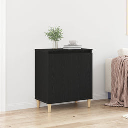 vidaXL - Dressoir - Zwart - Eiken - 60x35x70 - cm - Gemaakt - van - Hout