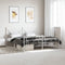 vidaXL - Bedframe - met - hoofd- - en - voeteneinde - metaal - wit - 180x200 - cm