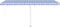 vidaXL - Luifel - handmatig - uittrekbaar - met - LED - 500x300 - cm - blauw - en - wit
