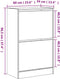Schoenenkast 60x34x96,5 cm bewerkt hout sonoma eikenkleurig