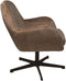 HSM Collection-Draaifauteuil Cleveland-75x73x88-Lever/Zwart-Stof/Metaal
