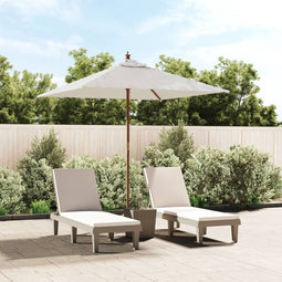 vidaXL - Parasol - met - houten - paal - 198x198x231 - cm - zandkleurig