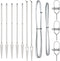vidaXL - Tuinhekken - met - Spike - 7 - stuks - Ø32 - mm - 170 - cm - Gegalvaniseerd - Staal