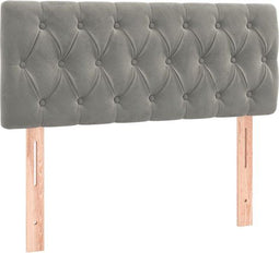 vidaXL - Hoofdbord - 90x7x78/88 cm - fluweel - lichtgrijs