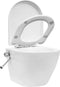 vidaXL - Hangend - toilet - randloos - met - bidetfunctie - keramiek - wit