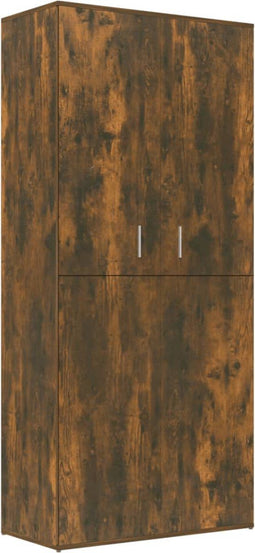 vidaXL - Schoenenkast - 80x39x178 - cm - bewerkt - hout - gerookt - eikenkleurig