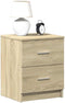 vidaXL - Nachtkastje - met - 2 - lades - 40x36x50 - cm - sonoma - eikenkleurig