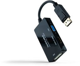 Nanocable 10.16.3301-ALL - Adapter DisplayPort naar DVI-D HDMI VGA - 20 cm - Zwart