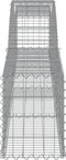 vidaXL - Schanskorven - 5 - st - gewelfd - 400x30x40/60 - cm - ijzer
