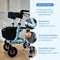 Safe Age® Rollator - Lichtgewicht opvouwbaar - Gevoerde zitting rugleuning - Blauw