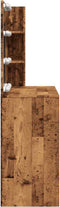 vidaXL - Kaptafel - met - LED-verlichting - 74,5x40x141 - cm - oud - houtkleurig