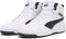 PUMA Rebound v6 - Unisex Sneakers - Imitatieleer - Wit/Zwart - Maat 42