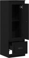 vidaXL - Hoge - kast - Zwart - Eiken - 36x35,5x103,5 - cm - Gelaagd - Hout