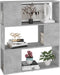 vidaXL-Boekenkast/kamerscherm-80x24x94-cm-spaanplaat-betongrijs
