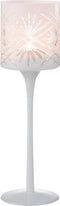J-Line theelichthouder op voet Santorini - glas - wit - large
