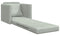 vidaXL - Vloersofa - Enkel - Converteerbaar - Velvet - 74x77x81 - cm - Lichtgrijs