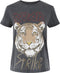 PIECES PCHANNA SS TEE D2D - Dames T-Shirt - Vintage look tijgerprint - Katoen