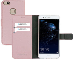 Mobiparts Huawei P10 Lite - Wallet Case - Saffiano motief - Roze