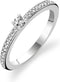 TI SENTO Dames Ring - 925 zilver - Zirconia wit - Maat 17.75 mm / maat 56 - 1869ZI