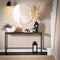 SoBuy Console Tafel - Sidetable - Industrieel Design - 120x65x20 cm - Zwart (Marmerlook)