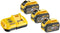 DeWalt DCB118X3-QW - Oplader en 3 accu's - 54V XR FLEXVOLT en 18V XR - 9,0 Ah (3 st.)
