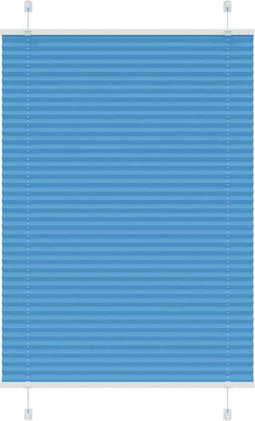 vidaXL - Plissé - rolgordijn - 95x100 - cm - stofbreedte - 94,4 - cm - polyester - blauw