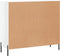vidaXL - Dressoir - 90x34x80 - cm - bewerkt - hout - hoogglans - wit