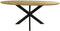 Tafel Bern ovaal swiss edge - 180x100x76 - Naturel - Mangohout/metaal
