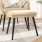 vidaXL - Voetenbank - 45x29,5x35 - cm - fluweel - crèmewit