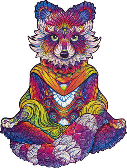 UNIDRAGON Houten Puzzel Voor Volwassenen Dier - Uitstralende Wasbeer - 700 stukjes - Royal Size 48x63 cm