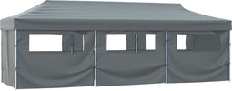 vidaXL - Vouwtent - pop-up - met - 8 - zijwanden - 3x9 - m - antraciet