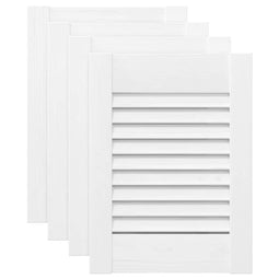 vidaXL - Kastdeuren - louvredesign - 4 - st - 39,5x29,5 - cm - wit