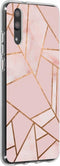 Design Backcover Huawei P20 hoesje - Grafisch Roze / Koper