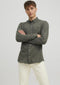 JACK&JONES JJPIQUE MELANGE LOGO SHIRT L/S - Casual overhemd - Slim fit - M
