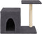 vidaXL - Kattenmeubel - met - sisal - krabpalen - 50,5 - cm - donkergrijs