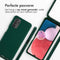 iMoshion Hoesje Geschikt voor Samsung Galaxy A13 (4G) Hoesje Met Koord - iMoshion Siliconen hoesje met koord - Donkergroen